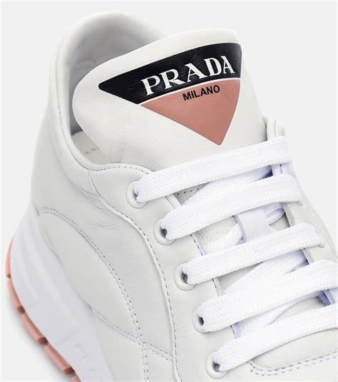 Prada Women's 1E553L Beige Leather Prax01 Sneaker